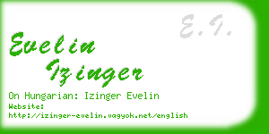 evelin izinger business card